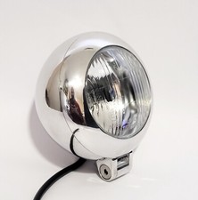 Phare Avant Sphera Aluminium Poli, Harley Triumph Bobber Chopper