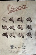 VINTAGE VESPA CALENDAR - VESPA CLUB D'ITALIA 2001 ORIGINAL PIAGGIO VERY RARE