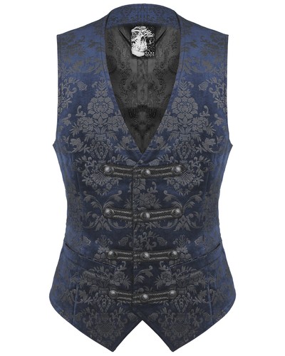 Punk rave hommes gilet bleu - rave,