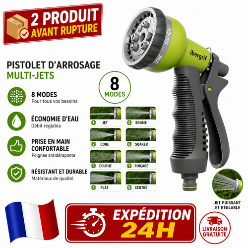 Pistolet arrosage ibergrif - pistolet,