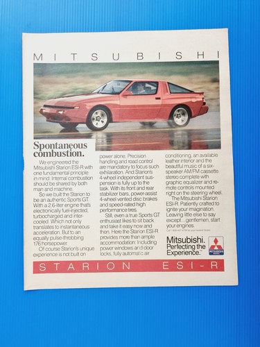 Mitsubishi starion publicité - mitsubishi,