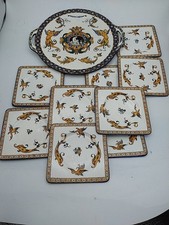 Service à dessert . Cake, gâteau . Gien renaissance .