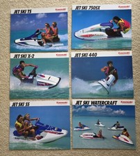 1991 KAWASAKI Jet Ski Watercraft Dealer Brochure Lot Of 6 TS X-2 SS 750SX 440