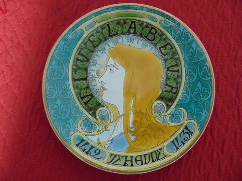 Assiette art nouveau luneville - assiette,