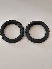 Playmobil 5525 Accessory Lot of 2 Cross Tires for Motorcycle Wheels