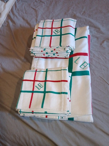 Vintage nappe coton tissée - vintage,