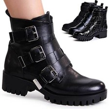 Bottes Biker À Talon Pour