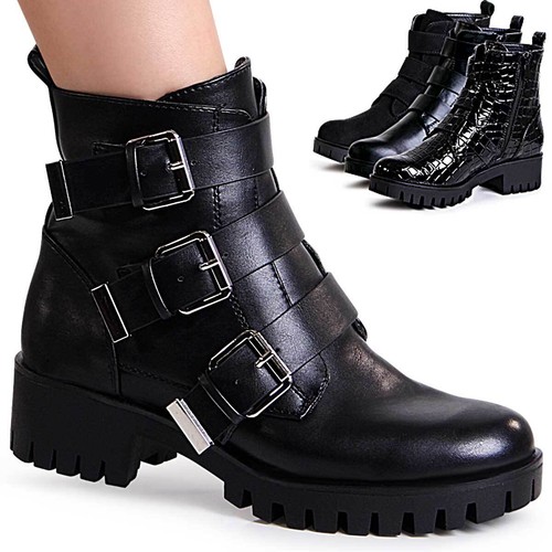 Bottes biker talon pour - bottes,