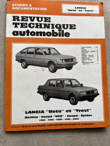 Revue technique auto - revue, lancia