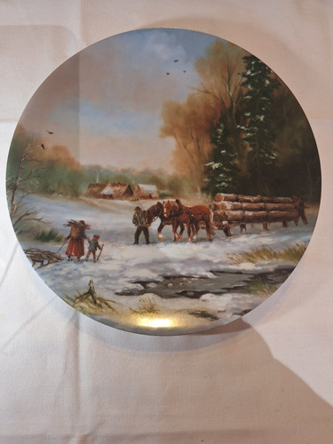 Assiette porcelaine peinte - porcelaine,