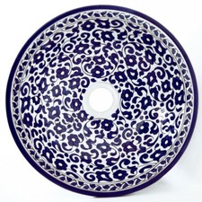 Fluide Évier Rond Peint à la