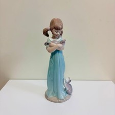 LLADRO Fille Et Chat Ne Pas