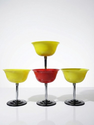 Coupes dessert art déco - 4, à