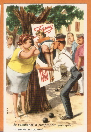 Huet carte postale dessin - ,
