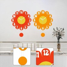 Horloge murale fleurie