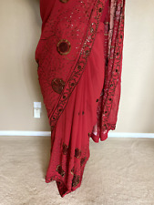 Red Indian Full Sari Set