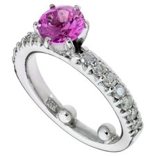 14K or Blanc Diamant Bague Déguisement Fiançailles Cadeau – 1.00 Cts, Size 6.75