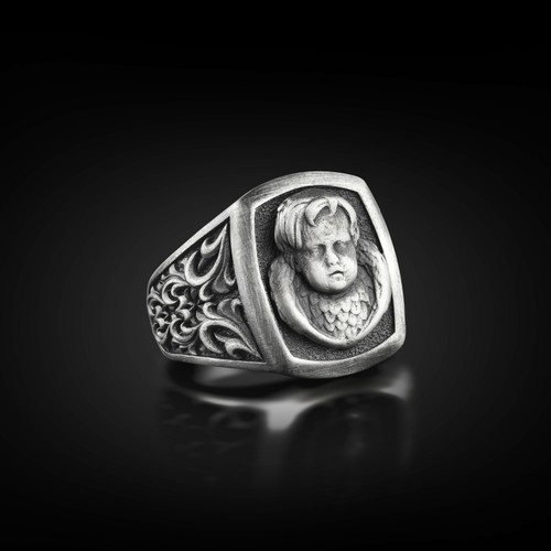 Bague chevalière homme bébé