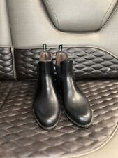 Ladies eco Ortholite AIGLE Black Leather Pull On Ankle Boots Size 38 EUR 6.5USA