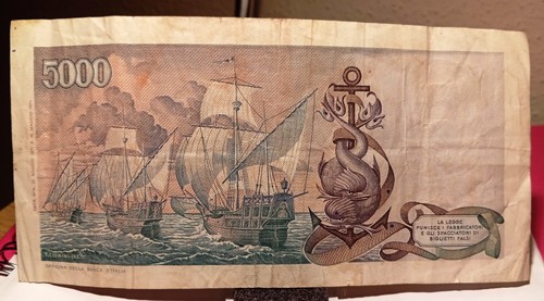 5000 lire colombo - colombo, 2°