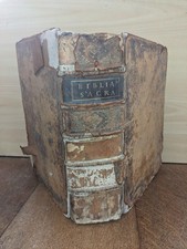 livre ancien- Biblia Sacra  + Novum Testamentum - 1701-02