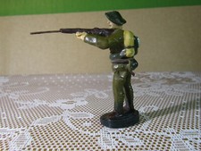 243Y Vintage Jouet Composition Soldat WW2 Chasseur Ardennais Debout H 6 cm