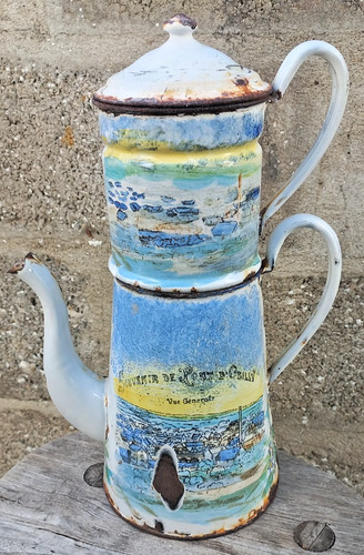 Cafetiere émaillée décor