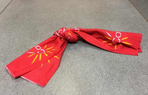 Headband red bandana - headband,