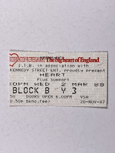 Heart concert ticket - concert,