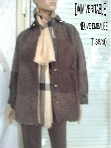 Veste daim véritable - veste, en