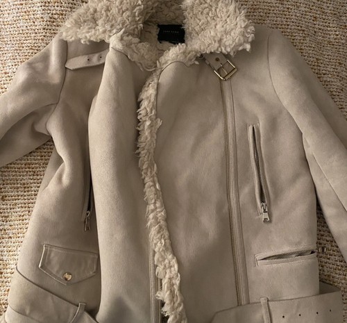 Veste aviateur crème zara - veste,