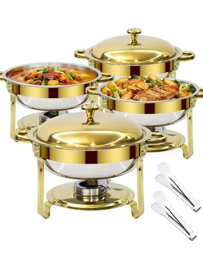 Chauffe plat buffet rond 4pcs - rond,