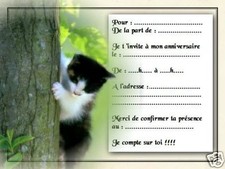 5 ou 12 cartes invitation