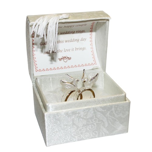 Mariage boite verre anneaux - boite,