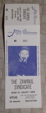 ticket billet unused concert