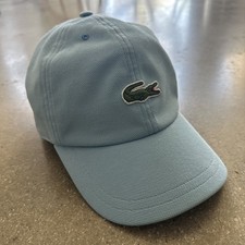 Lacoste Vintage 100% Cotton Light Blue Adjustable Cap 90s Tennis Golf