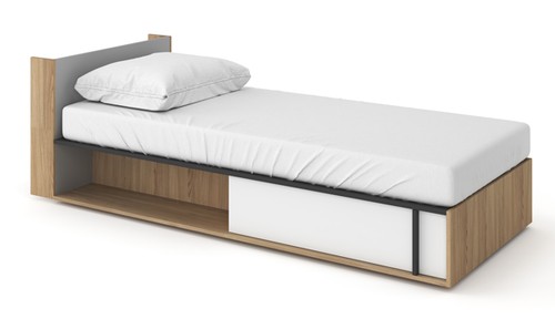 Lit appoint 90x200cm blanc - d'appoint,