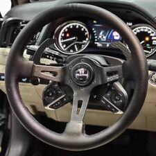 13'' Universal Deep Dish Racing MOMO Steering Wheel Car Leather Steering Wheel