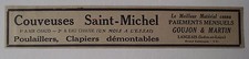 Publicité ancienne Couveuses Saint Michel,poulaillers,clapiers  1932, advert
