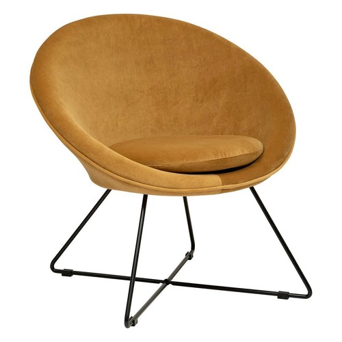 Fauteuil design velours - en,