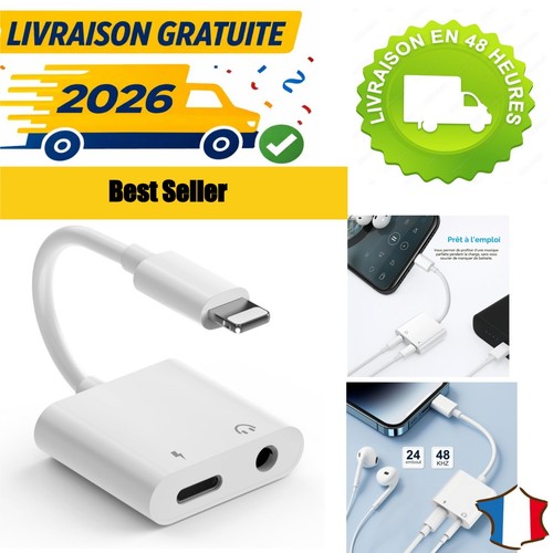 Adaptateur lightning jack 5 - lightning,