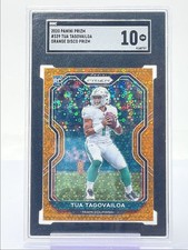 TUA TAGOVAILOA 2020 PRIZM ROOKIE ORANGE DISCO DOLPHINS GEM RC SGC 10 Q4267