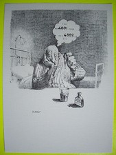 SÉRIGRAPHIE " HUMOUR NOIR , HOMMES EN BLANC "  Claude SERRE/ médecin, psy , kiné