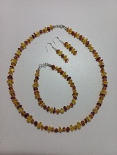 parure en ambre et argent
