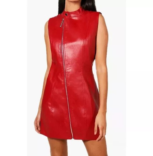 Nouvelle robe rouge cuir - en, de