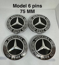4 Caches Moyeu Mercedes 75 mm