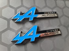 2 X Badge en métal Esprit Alpine Renault Embleme LOGO Avec Adhésif Monogramme
