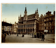 Bruxelles, Maison du Roi Vintage photochrom,  photochromie, vintage photochrom