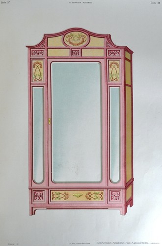 Estampe originale armoire - originale,
