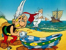 Plaque métal   bd bande dessinée Astérix et Obélix 30 X 20 CM